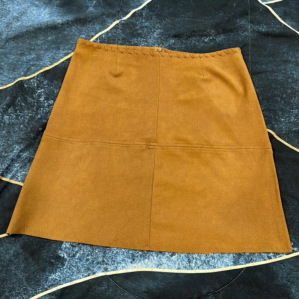 Faux suede mini-skirt